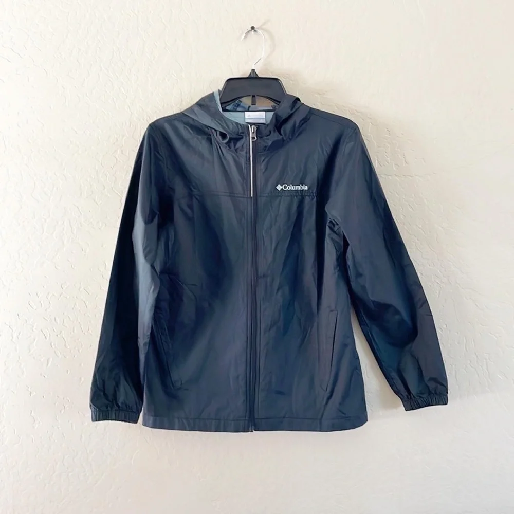 Black Columbia Juniors Hooded Zipup Lightweight‎ Jacket